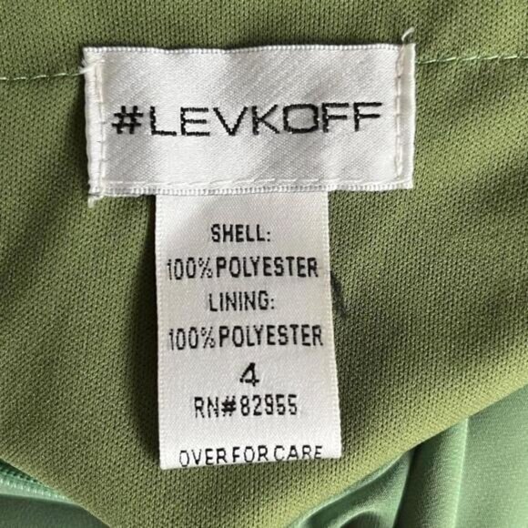 Levkoff Green Chiffon Maxi Dress Style 7058 Size 4 NWT - Picture 7 of 8